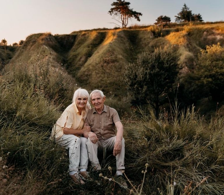 Senior couple in nature